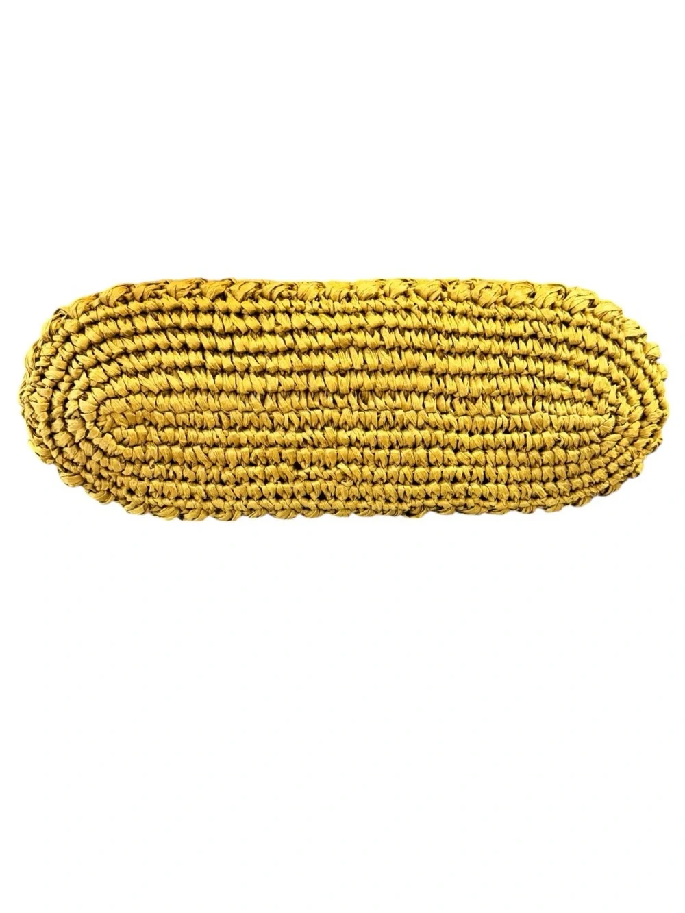Urban Expressions Abigail Woven Raffia Clutch Mustard
